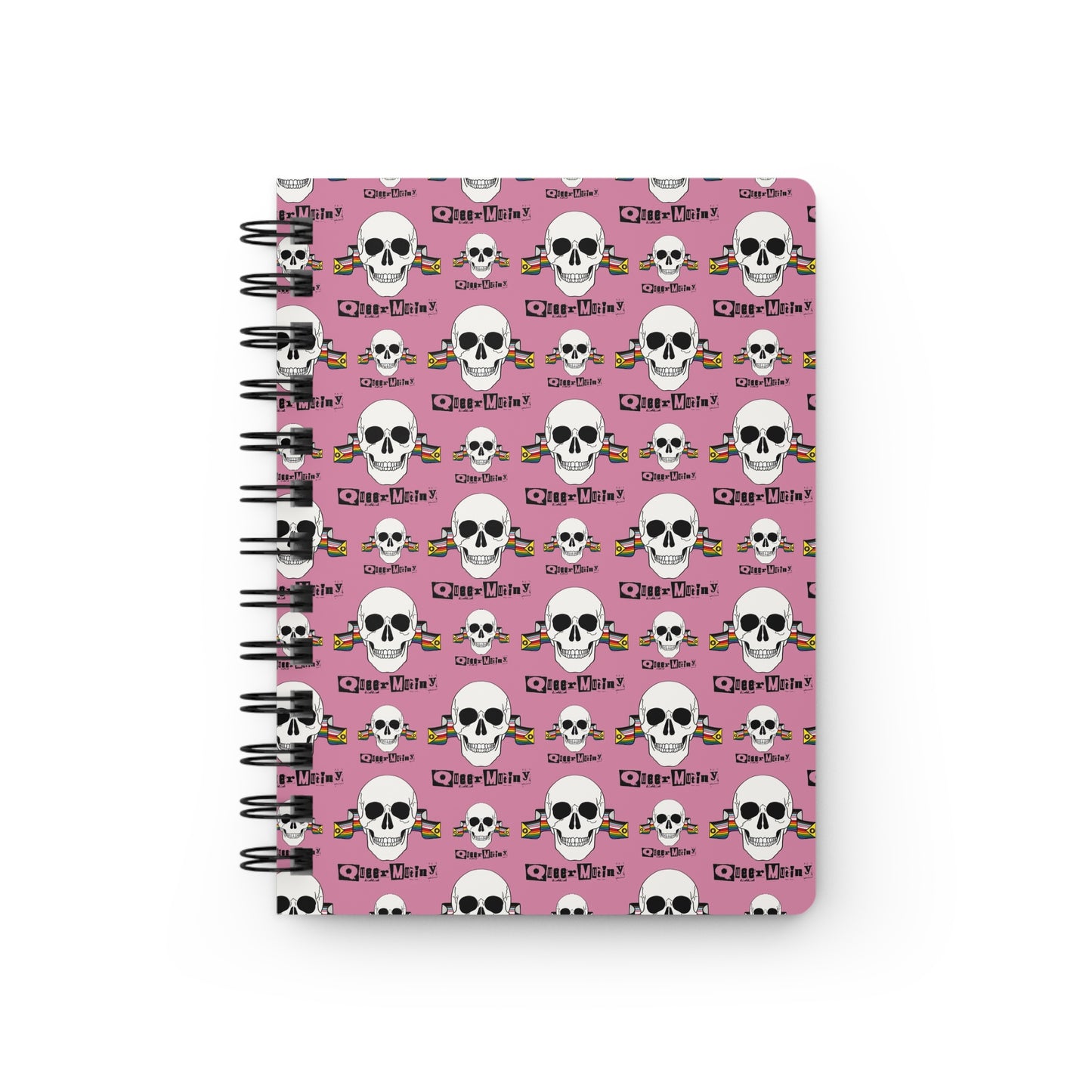 Queer Mutiny Lined Spiral Journal in Pink