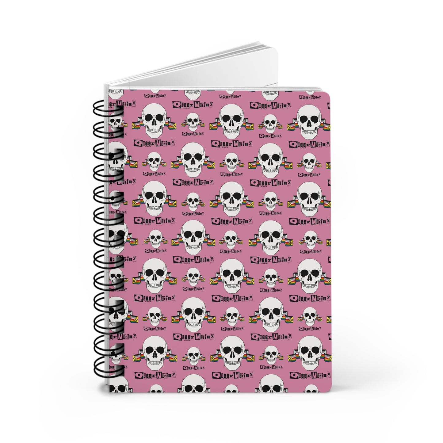 Queer Mutiny Lined Spiral Journal in Pink